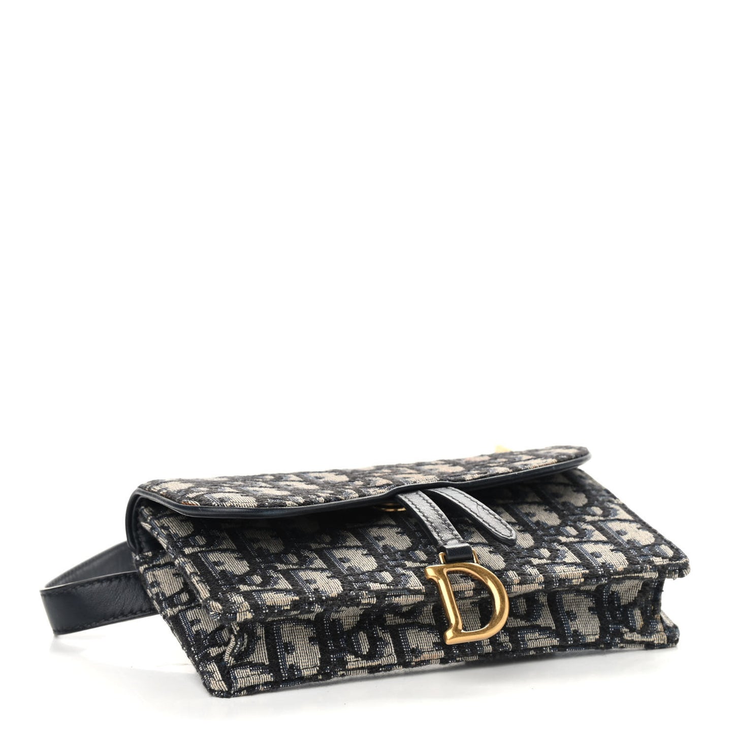 Oblique Saddle Belt Bag Blue