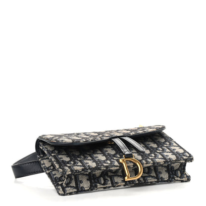 Christian Dior Oblique Saddle Belt Bag Blue 4 of 9