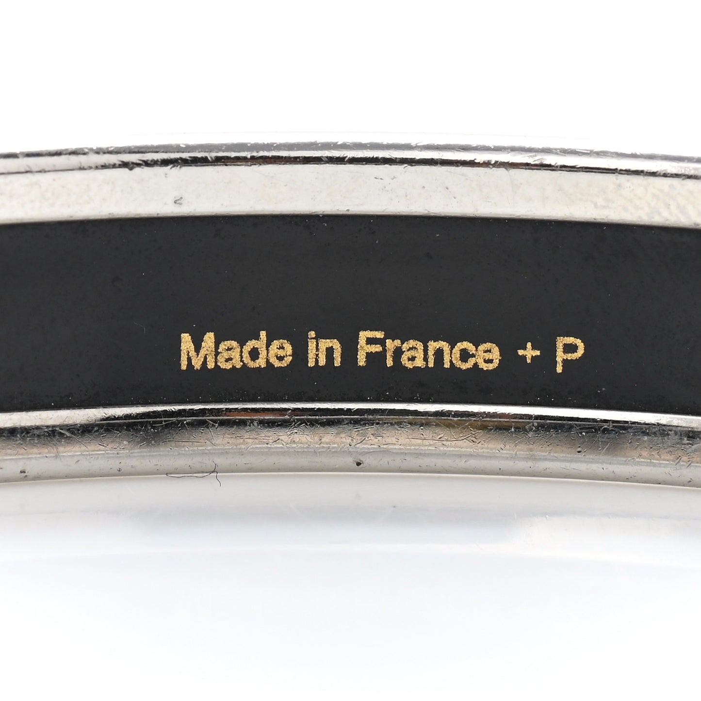 Enamel Printed Narrow Caleche Bracelet 62 Black