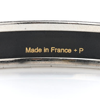 Hermes Enamel Printed Narrow Caleche Bracelet 62 Black 5 of 5