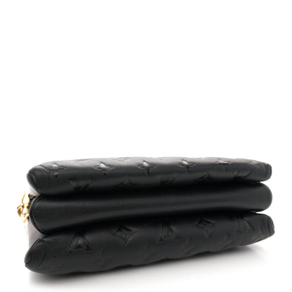 Louis Vuitton Lambskin Embossed Monogram Coussin PM Black 4 of 11