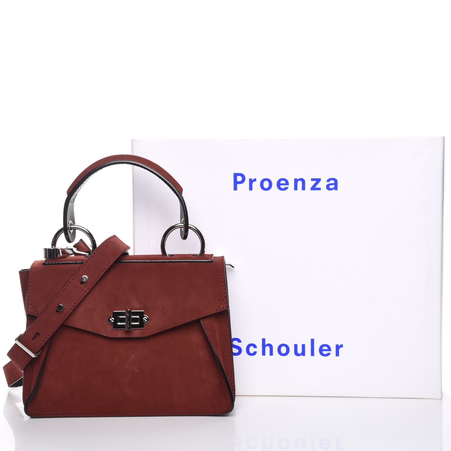 Proenza Schouler Suede Small Hava Top Handle Bag Midnight Plum 7 of 7