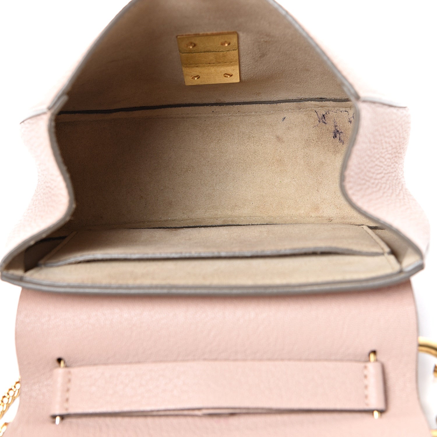 Chloe Grained Lambskin Mini Drew Shoulder Bag Cement Pink 4 of 14