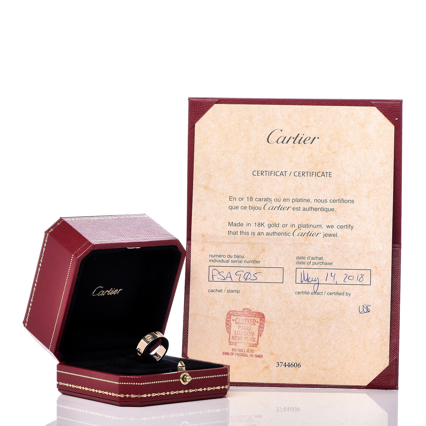 18K Yellow Gold 5.5mm LOVE Ring 50 5.25