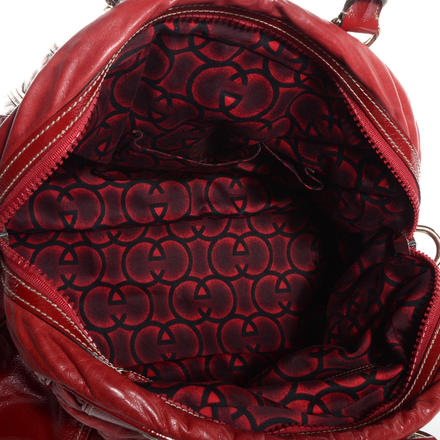 Leather Snow Glam Medium Boston Red