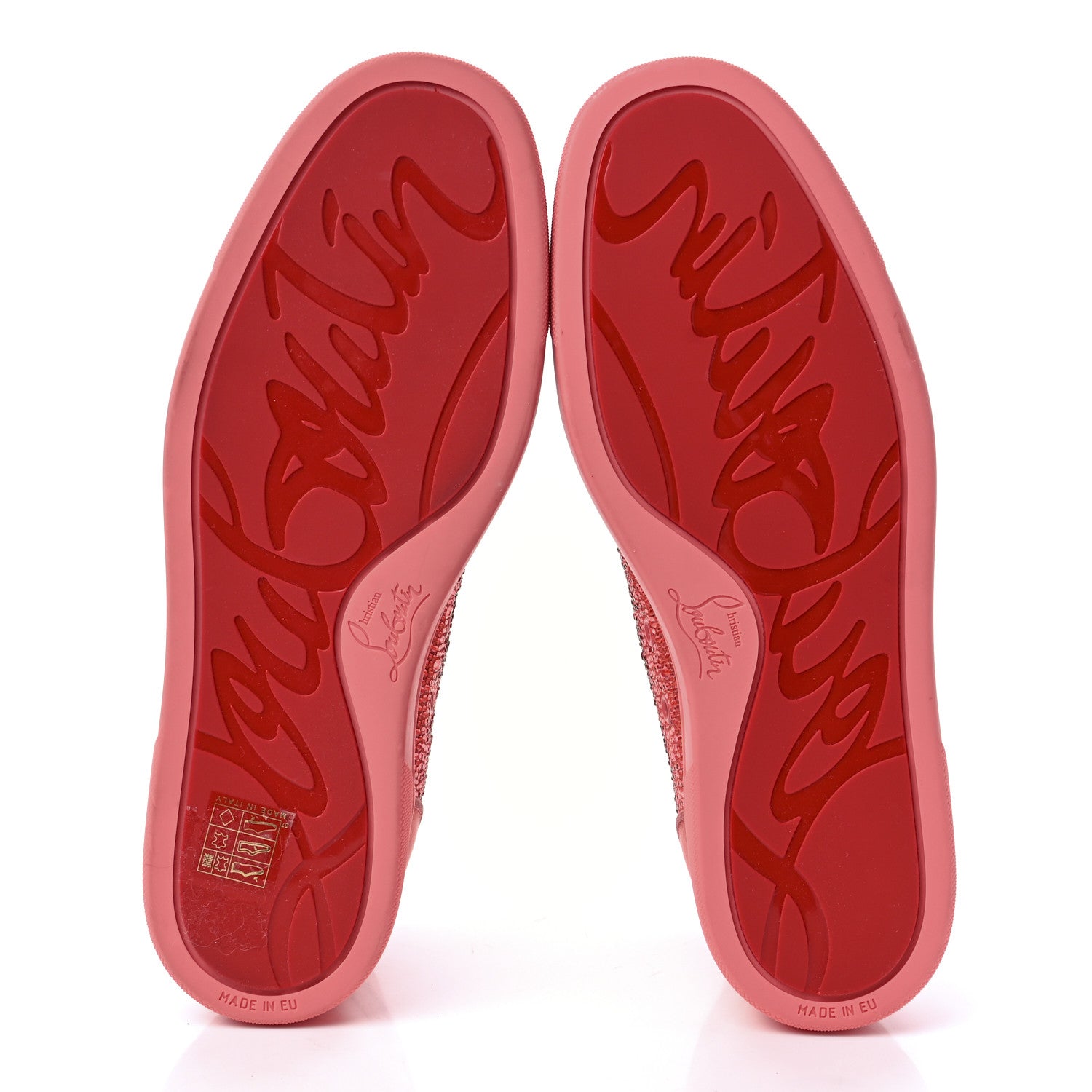 Christian Louboutin Louis Crystal Embellished Satin Orlato Flat Sneakers 41 Charlotte 5 of 11