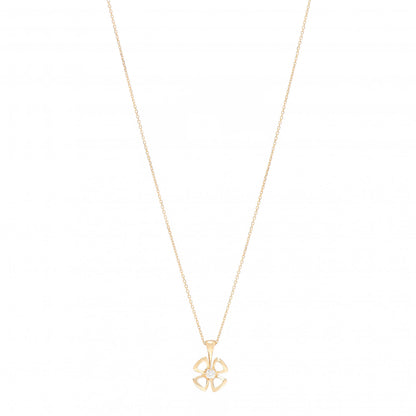 Bulgari 18K Yellow Gold Diamond Fiorever Pendant Necklace 1 of 5