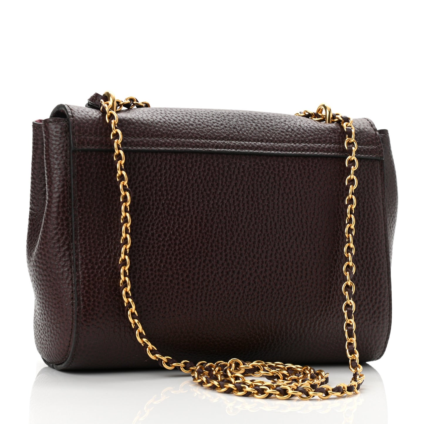 Small Classic Grain Calfskin Small Lily Flap Oxblood