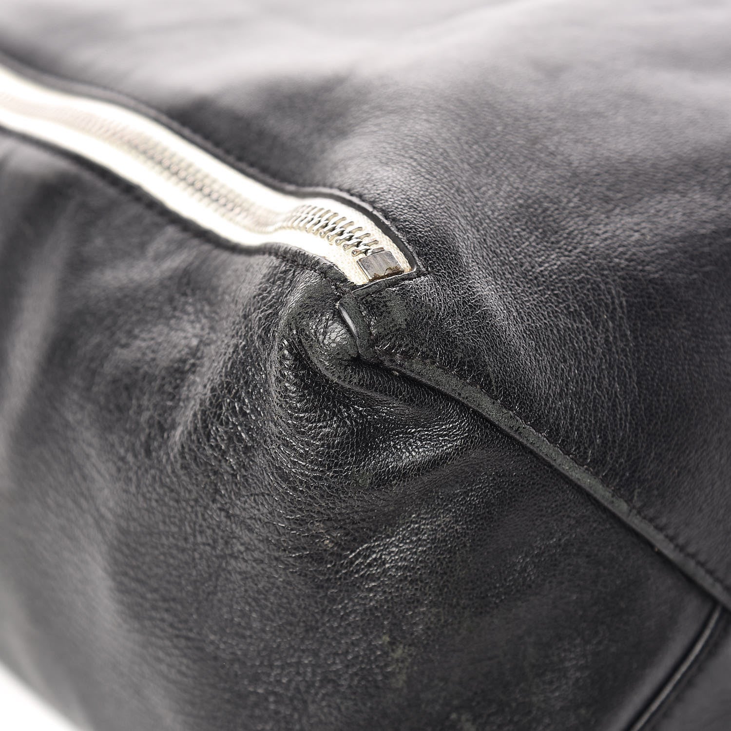 Celine Smooth Lambskin Vertical Zip Cabas Black 8 of 16