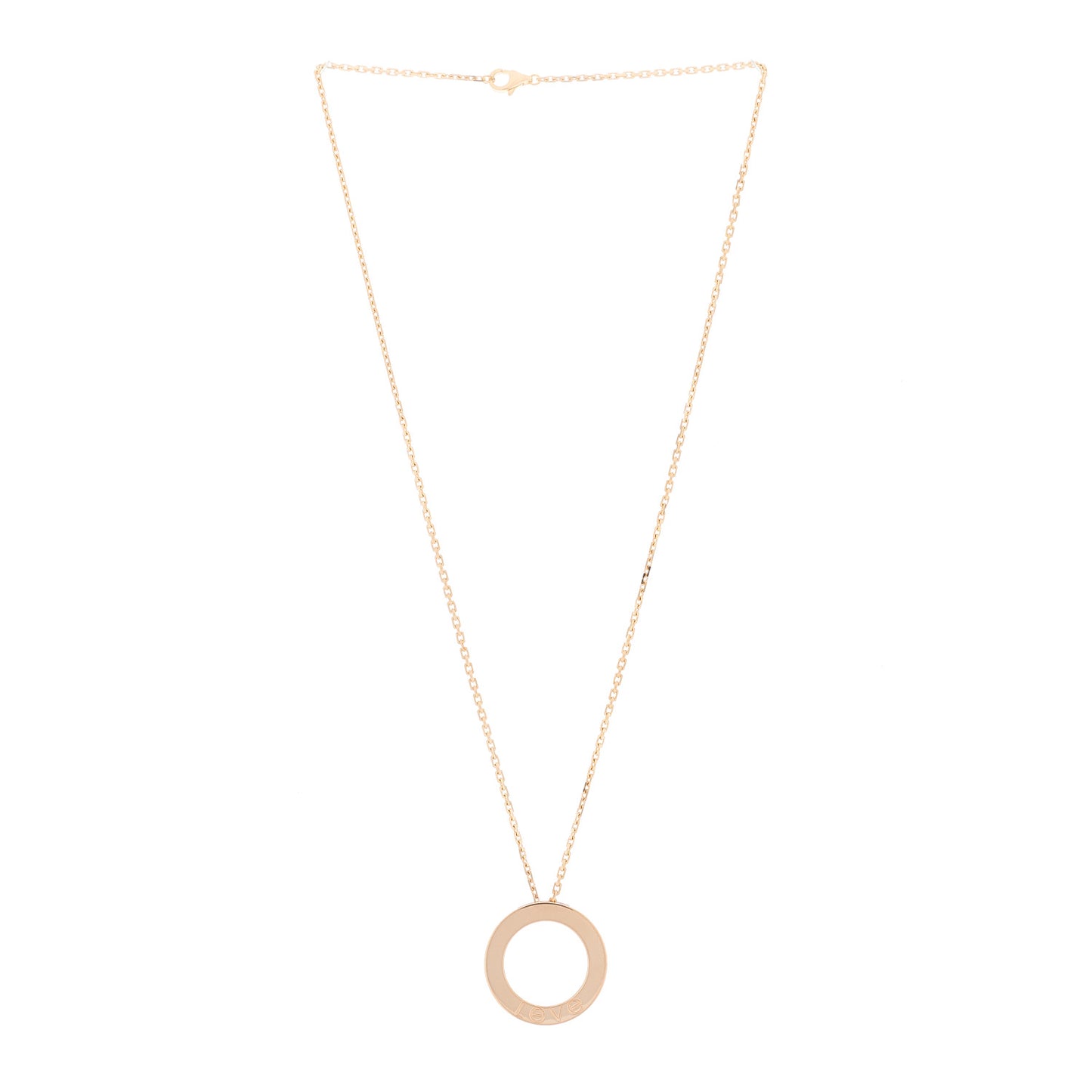 18K Pink Gold LOVE Pendant Necklace