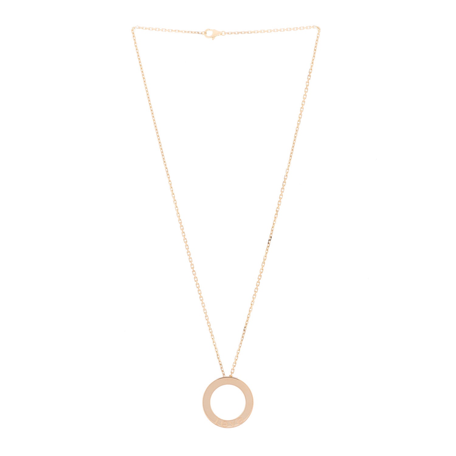 Cartier 18K Pink Gold LOVE Pendant Necklace 2 of 5