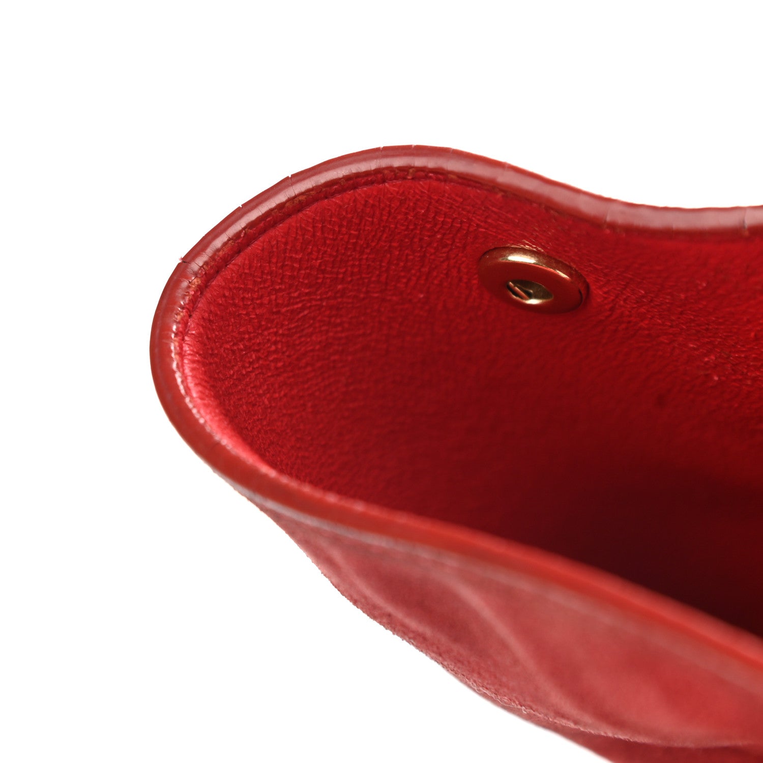 Celine Drummed Calfskin Suede Medium Trapeze Coquelicot 19 of 28