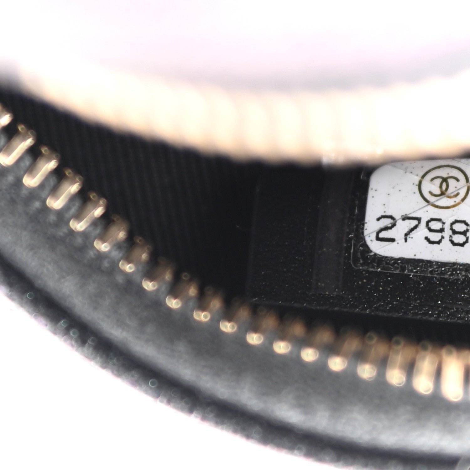Chanel Iridescent Caviar Quilted Round Clutch With Chain Black 7 of 14