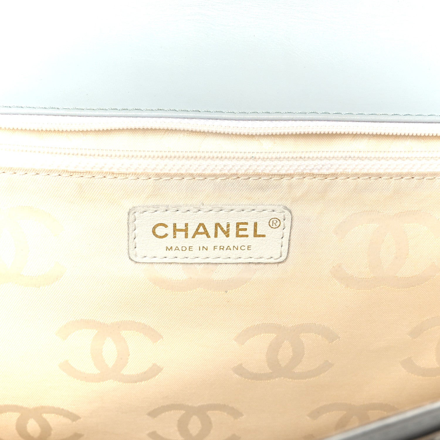 Chanel Calfskin Quilted Wild Stitch Large Flap Light Blue 6 of 11