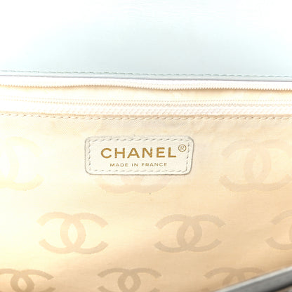 Chanel Calfskin Quilted Wild Stitch Large Flap Light Blue 6 of 11
