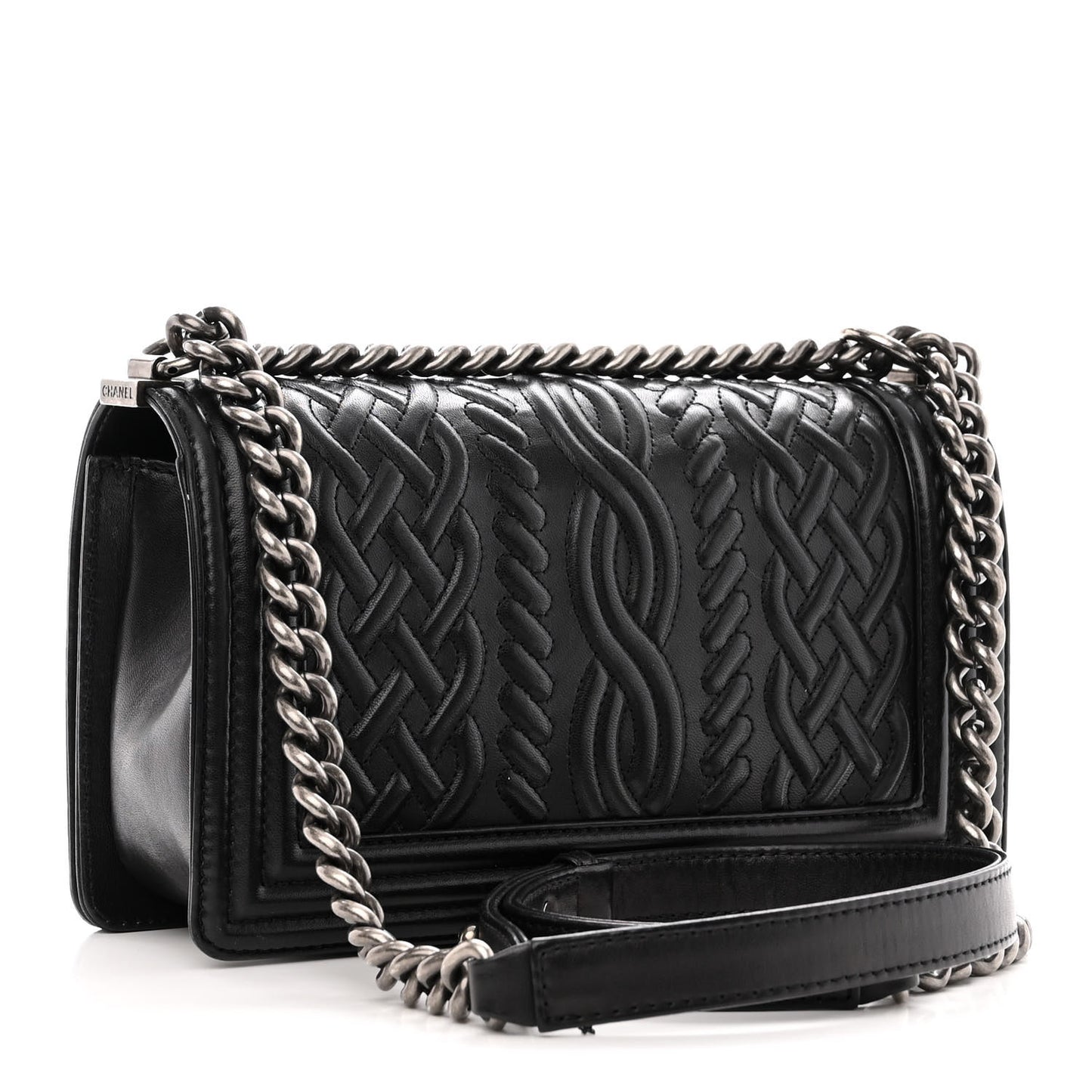 Lambskin Medium Celtic Boy Flap Black