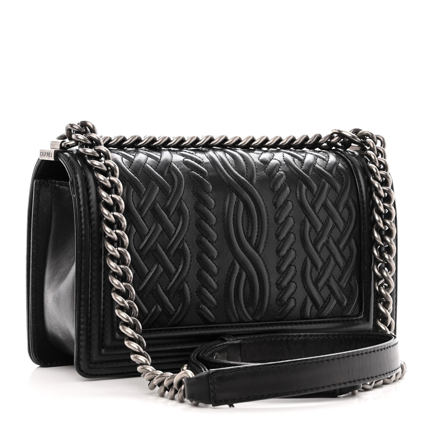 Chanel Lambskin Medium Celtic Boy Flap Black 3 of 15