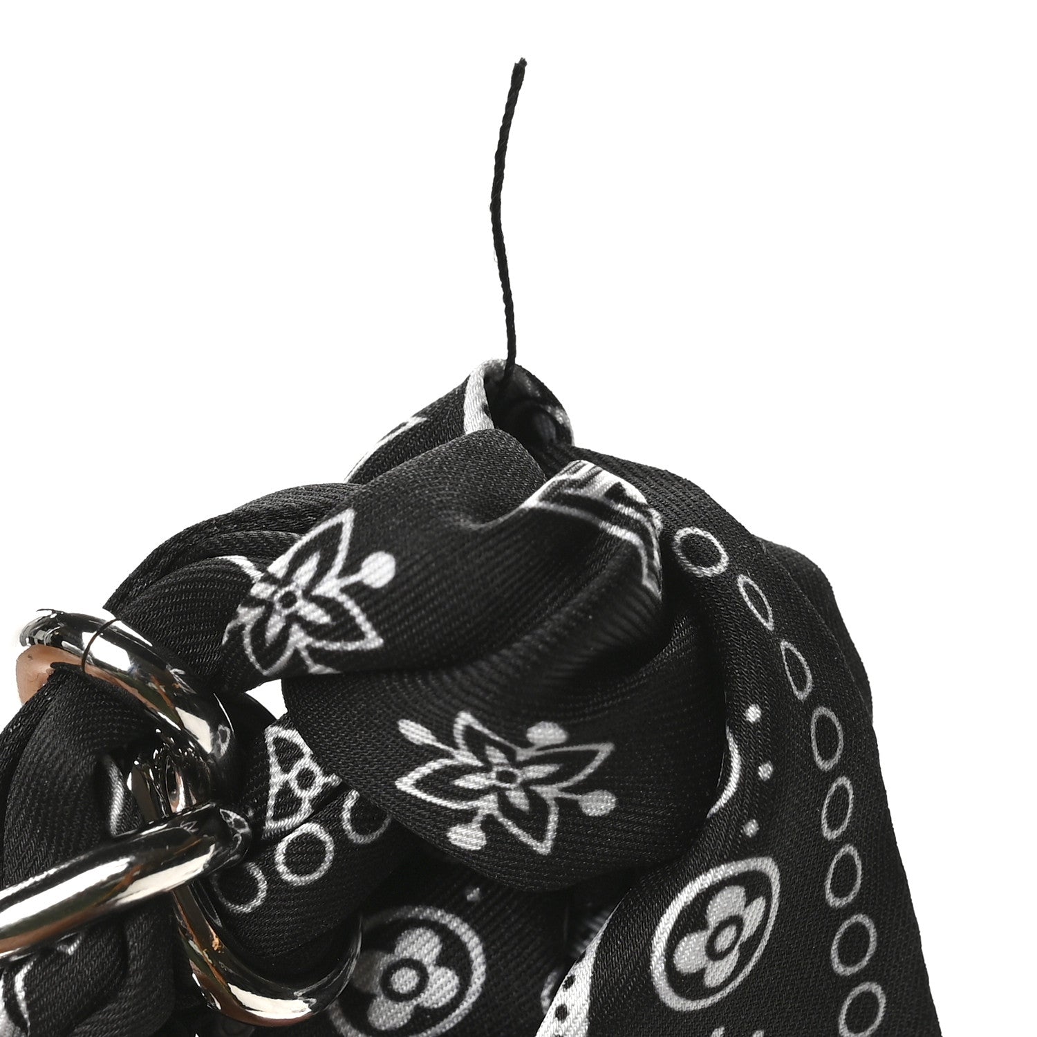 Louis Vuitton Monogram LV Bandana Bag Charm Black 4 of 4