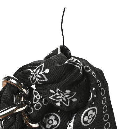 Louis Vuitton Monogram LV Bandana Bag Charm Black 4 of 4