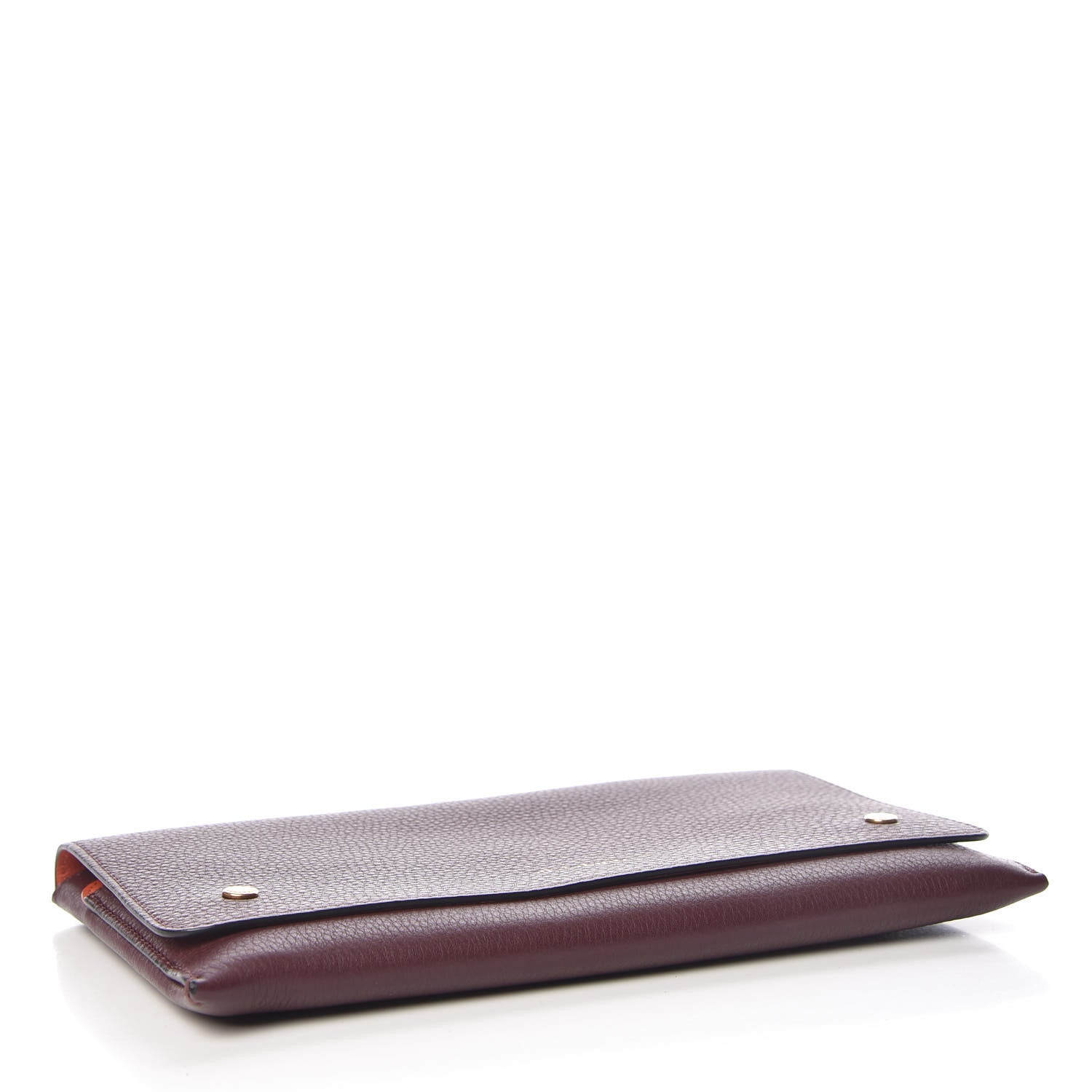 Burberry Grainy Calfskin Two-Tone Wristlet Clutch Deep Claret 4 of 8