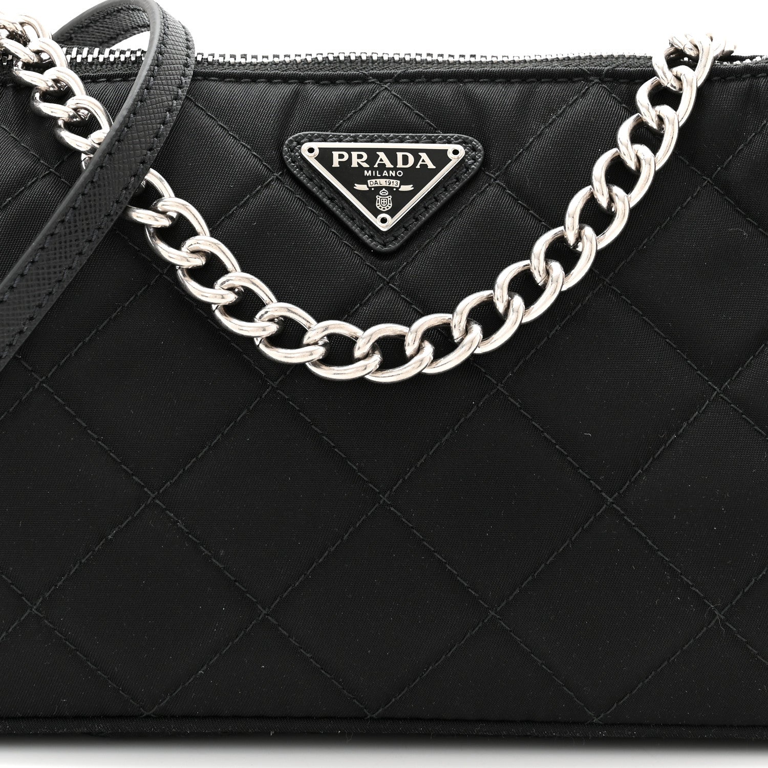 Prada Nylon Tessuto Impuntu Quilted Crossbody Bag Black 9 of 11