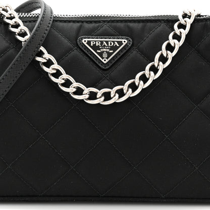 Prada Nylon Tessuto Impuntu Quilted Crossbody Bag Black 9 of 11