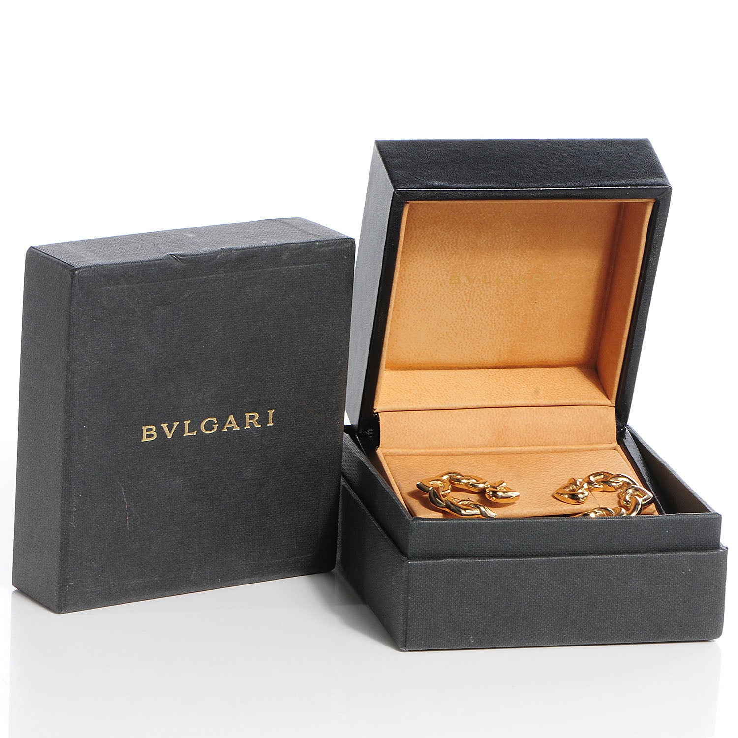 Bulgari BVLGARI 18K Yellow Gold Doppio Cuore Clip On Earrings 7 of 7