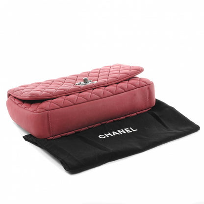 Chanel Iridescent Calfskin Small New Bubble Quilt Flap Fuchsia 5 of 9