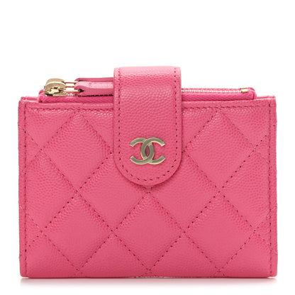 Chanel Caviar Quilted Compact Zipped Pocket Wallet Pink 1 of 7