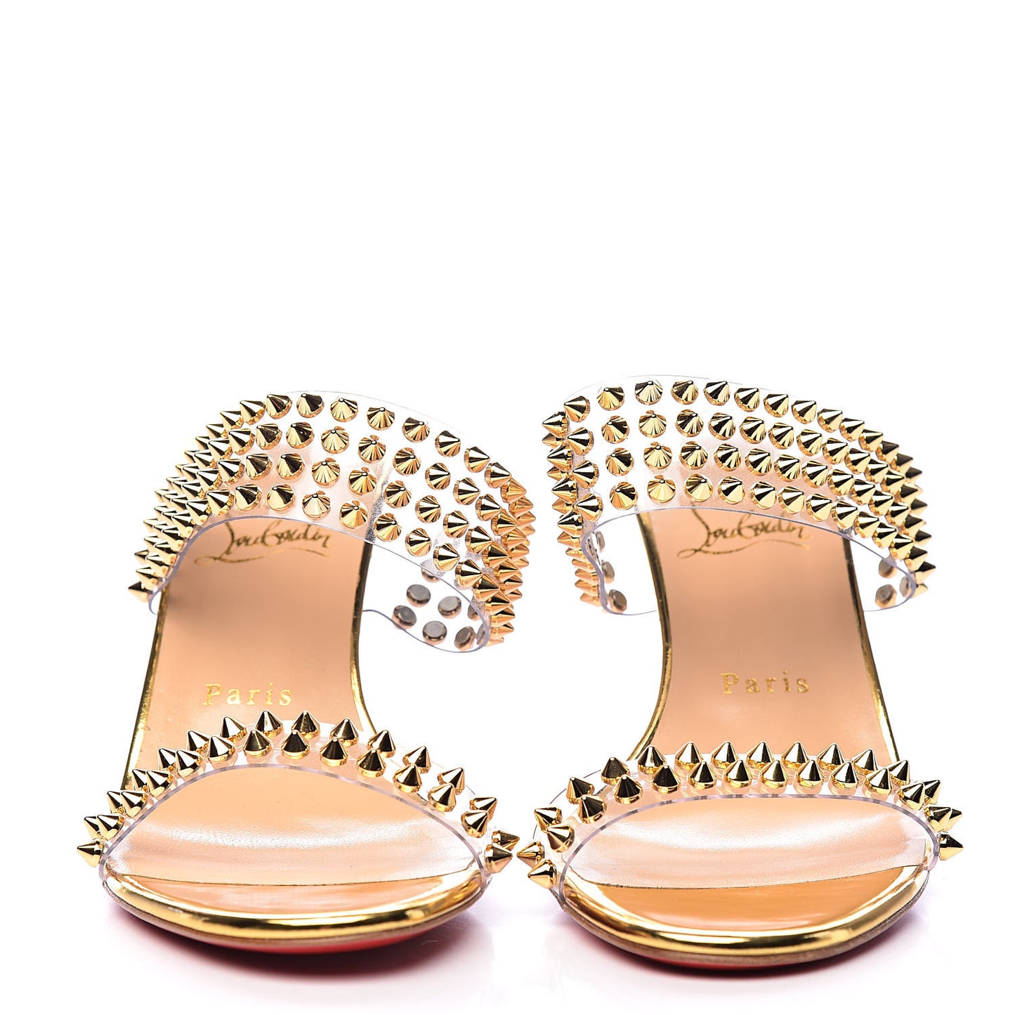 Specchio PVC Spikes Only 85 Slide Sandals 39.5 Gold