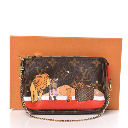 Louis Vuitton Monogram 2018 Christmas Animation Mini Cats Pochette Accessories 8 of 8