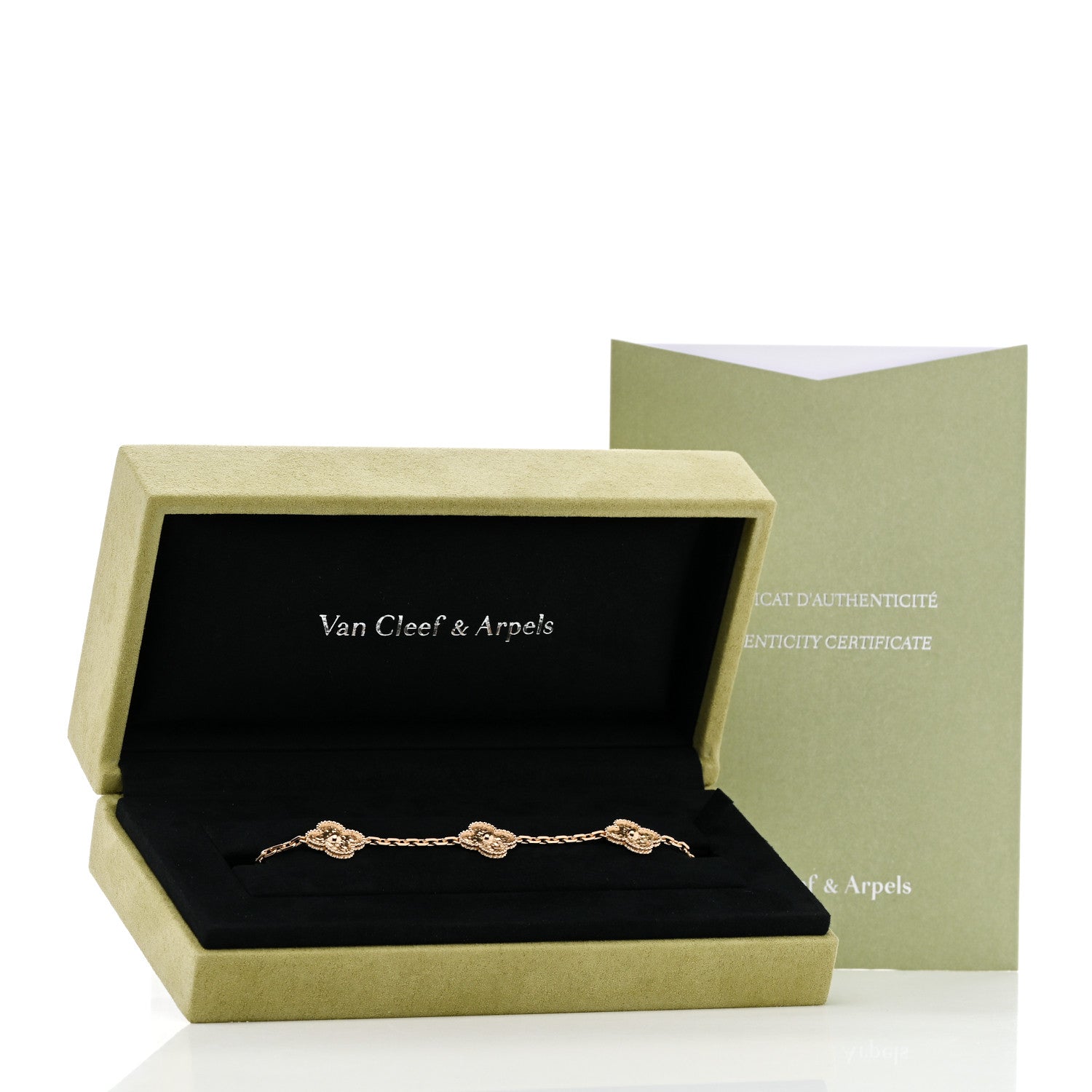 Van Cleef & Arpels 18K Yellow Gold 5 Motifs Vintage Alhambra Bracelet 4 of 4