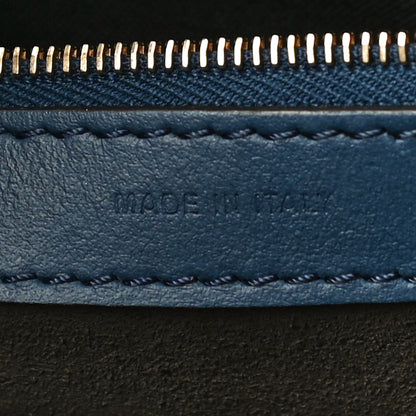 Fendi Vitello Century Opaco F is Fendi Bi-Color Small Runaway Satchel Blu Scuro Black 6 of 13