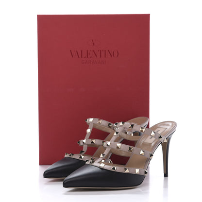 Valentino Garavani Nappa Rockstud 90mm Cage Mules 39.5 Black Poudre 10 of 10