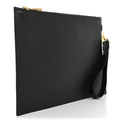 Versace Vitello Tribute Icon Wristlet Bag Black 3 of 7