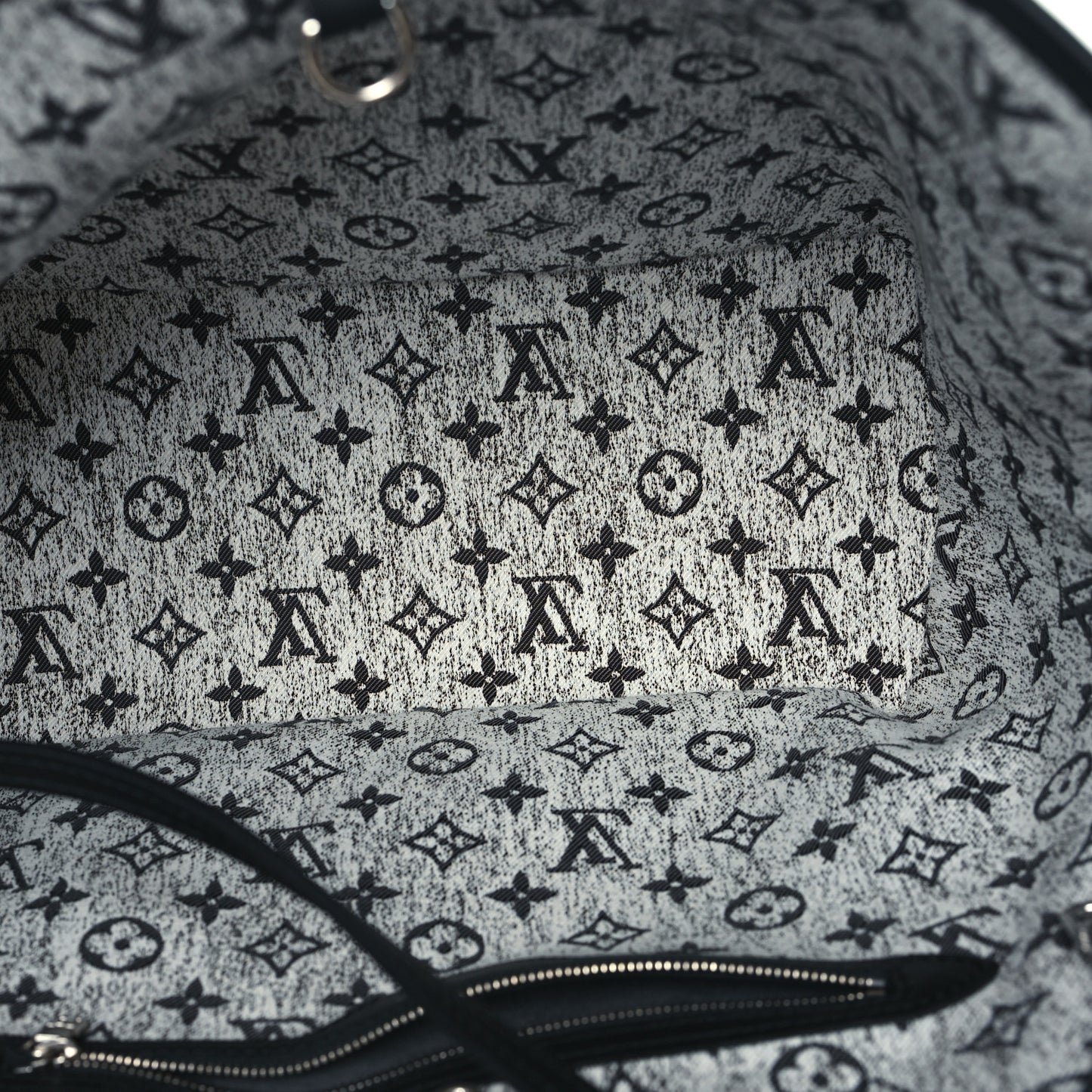 Denim Monogram Jacquard Neverfull MM Grey