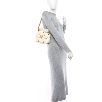 Valentino Garavani Nappa Small Roman Stud Shoulder Bag White 2 of 15