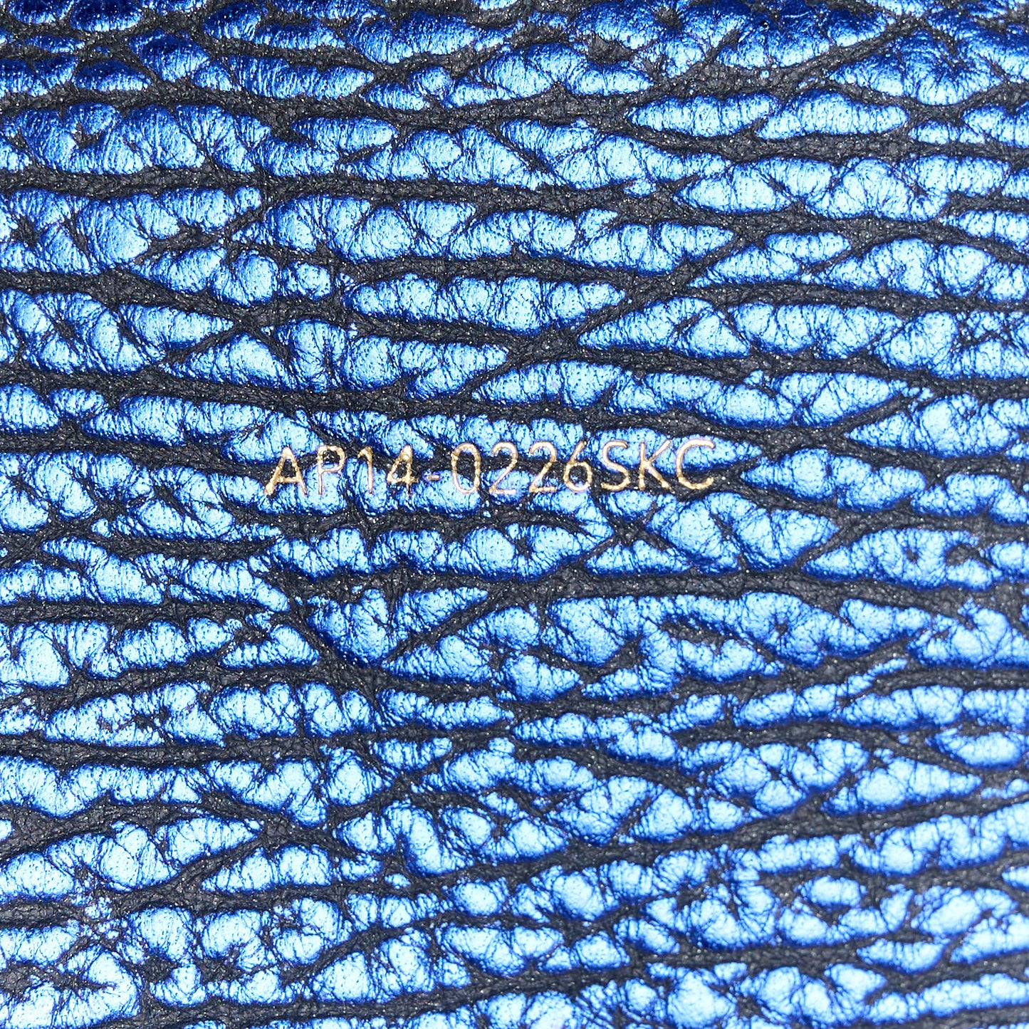 Metallic Textured Calfskin Mini Pashli Satchel Electric Blue