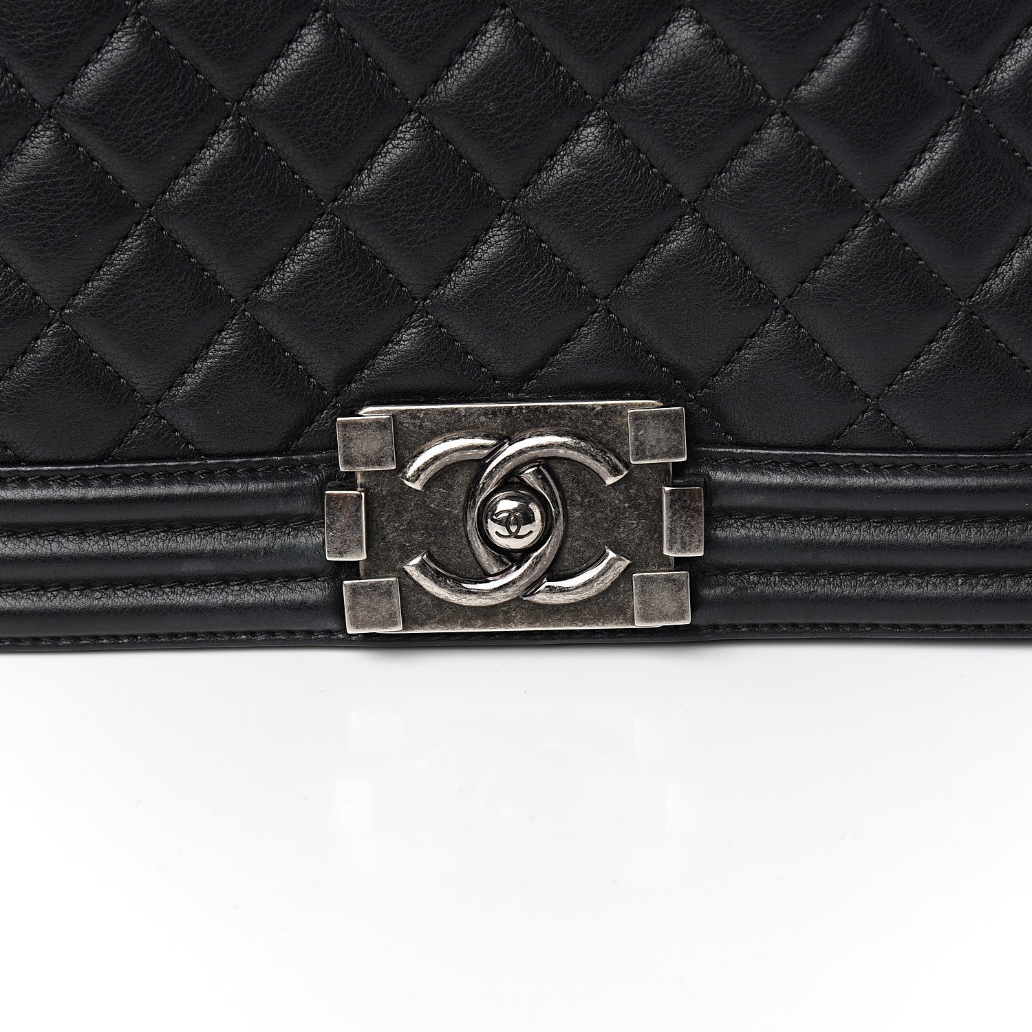 Chanel Calfskin Quilted Medium Boy Flap Black 11 of 12