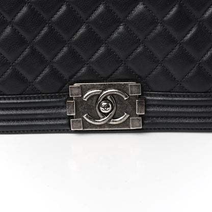 Chanel Calfskin Quilted Medium Boy Flap Black 11 of 12