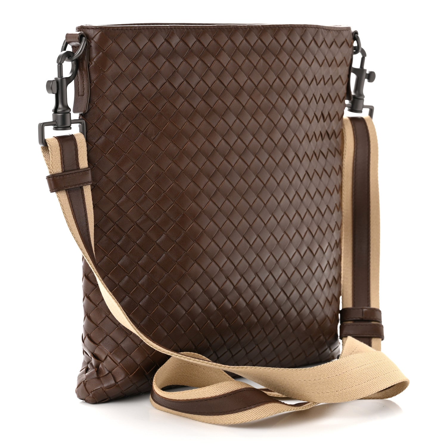 Bottega Veneta Nappa Intrecciato VN Crossbody Messenger Bag Brown 3 of 10