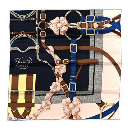 Hermes Silk Grand Manege Detail Scarf 70 Caban Rose Poudre 1 of 5