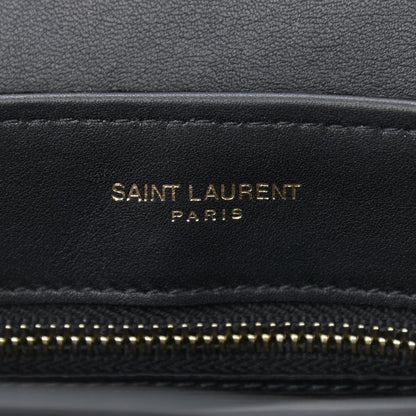 Saint Laurent Suede Y Quilted Monogram Toy Loulou Crossbody Bag Black 7 of 12