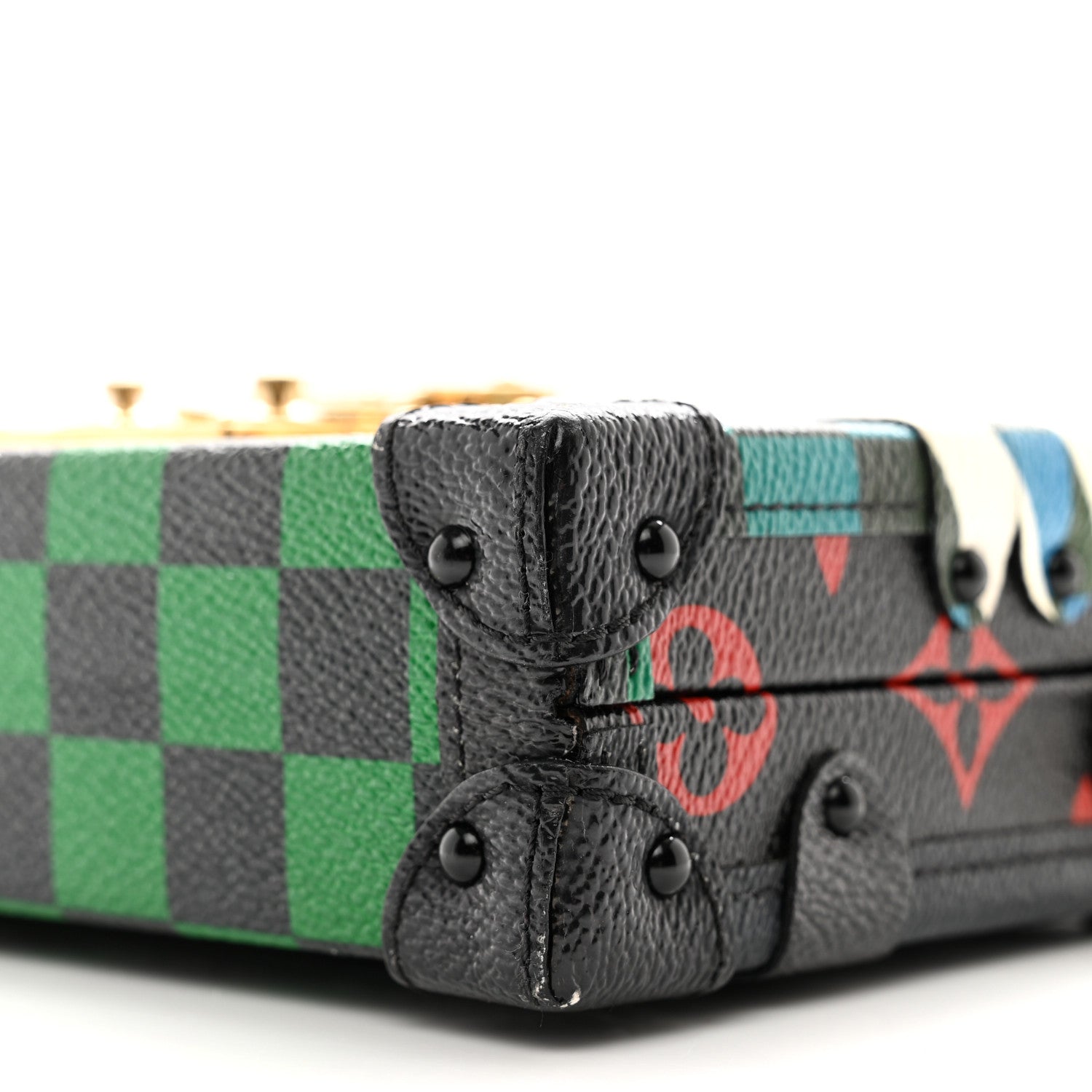 Louis Vuitton Damier Race Petite Malle Blue Vert 9 of 16