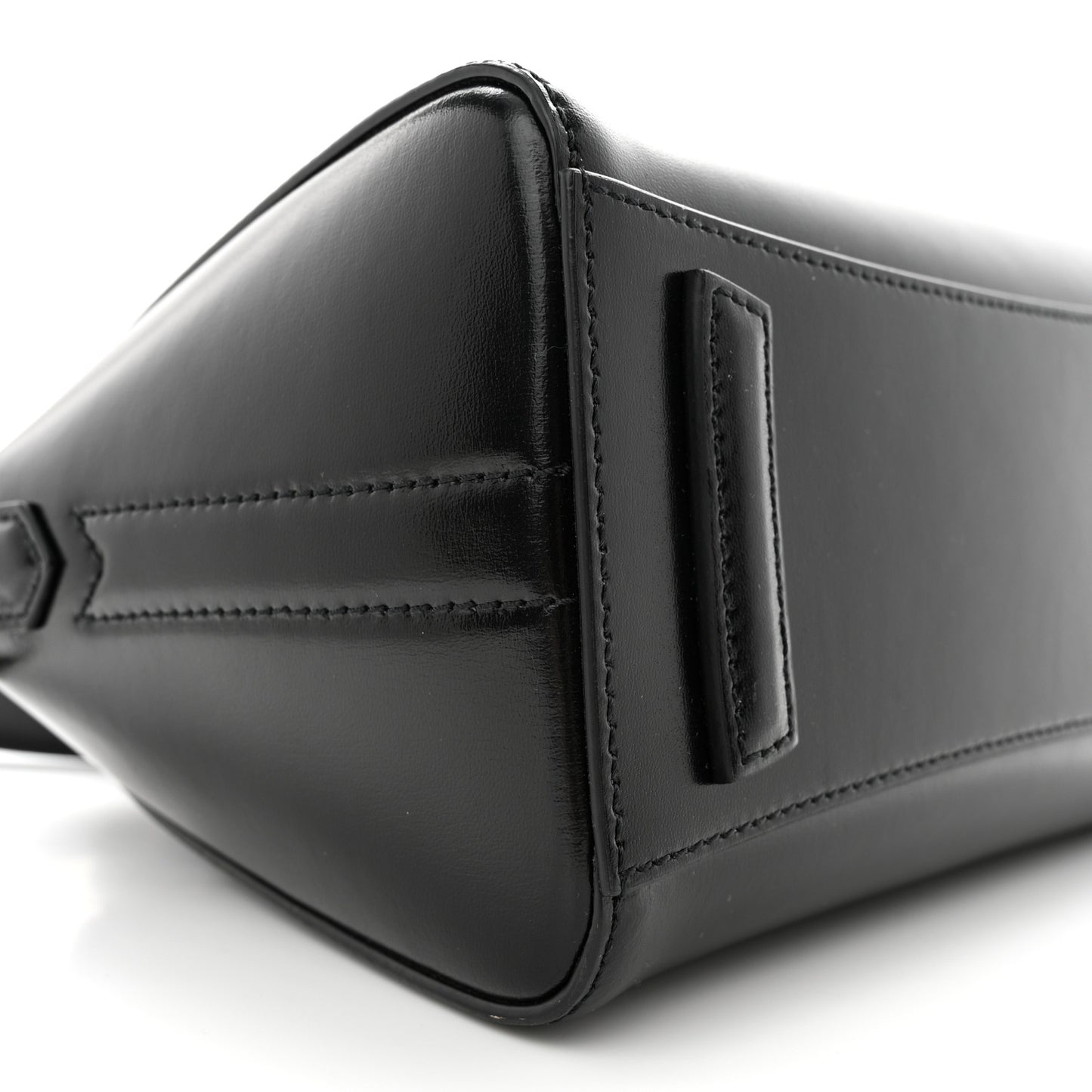 Shiny Lord Calfskin Mini Antigona Black