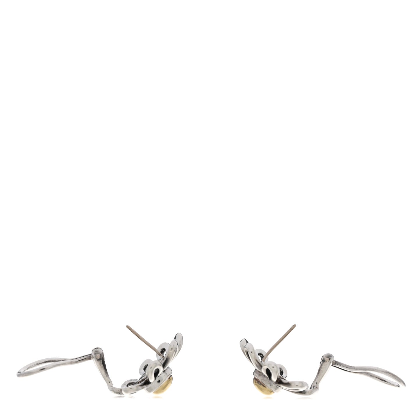 Sterling Silver 18K Yellow Gold Medium Paloma Picasso Daisy Earrings