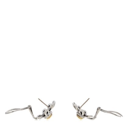 Tiffany Sterling Silver 18K Yellow Gold Medium Paloma Picasso Daisy Earrings 3 of 4
