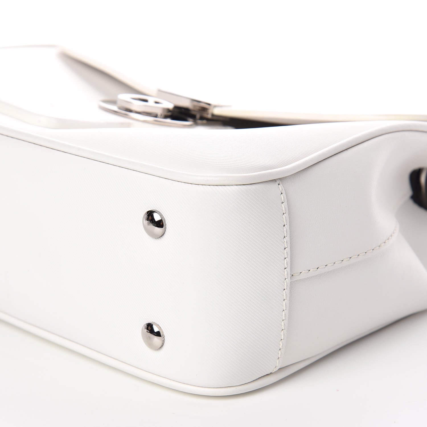 Burberry Trench Calfskin Medium DK88 Top Handle Bag Chalk White 7 of 11