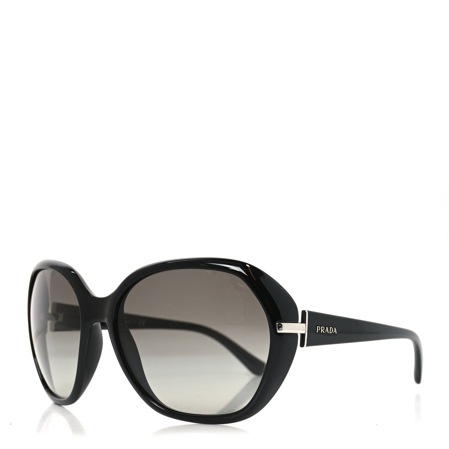 Prada Acetate Heritage Round Sunglasses SPR14N Black 1 of 7