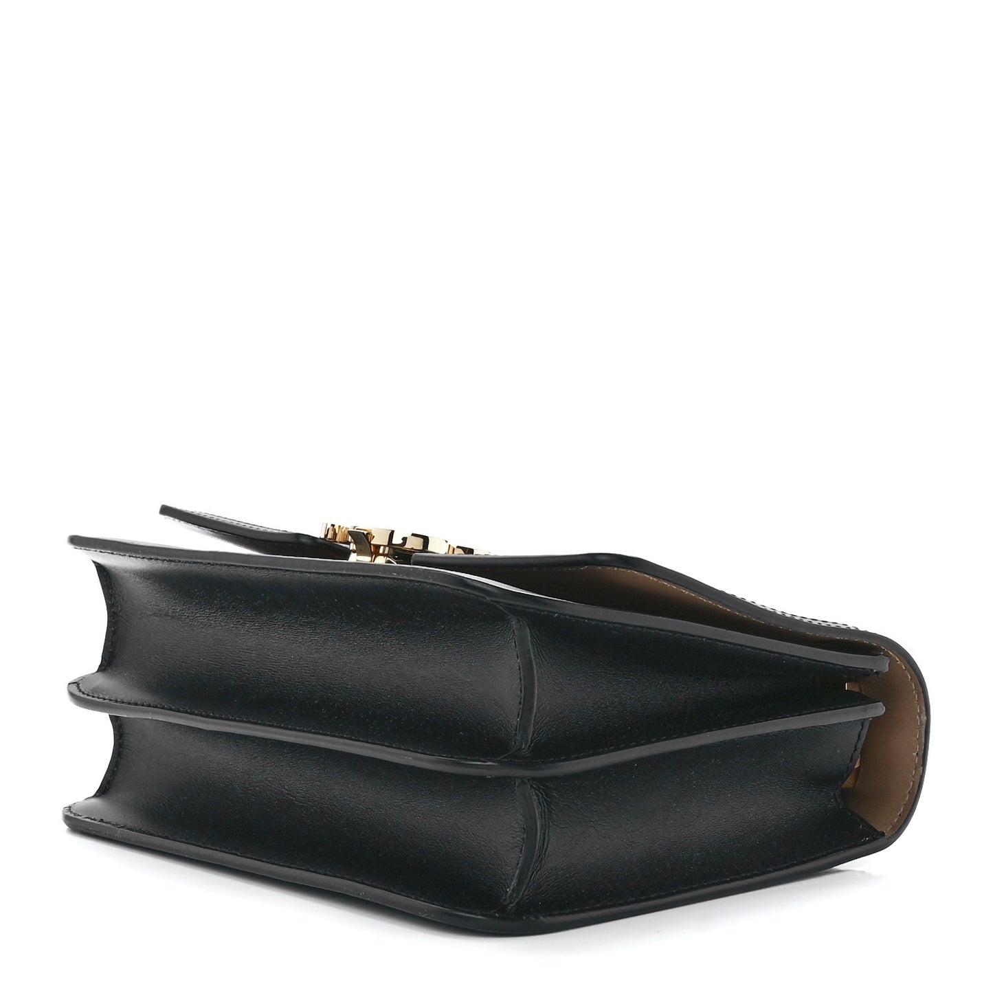 Calfskin Small TB Envelope Clutch Bag Malt Brown